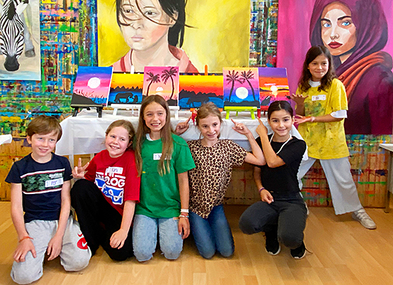 Kinder Malen im Atelier zum Geburtstag Event Party