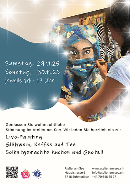 Save the date Live-Painting in Schmerikon Weihnachtsmarkt